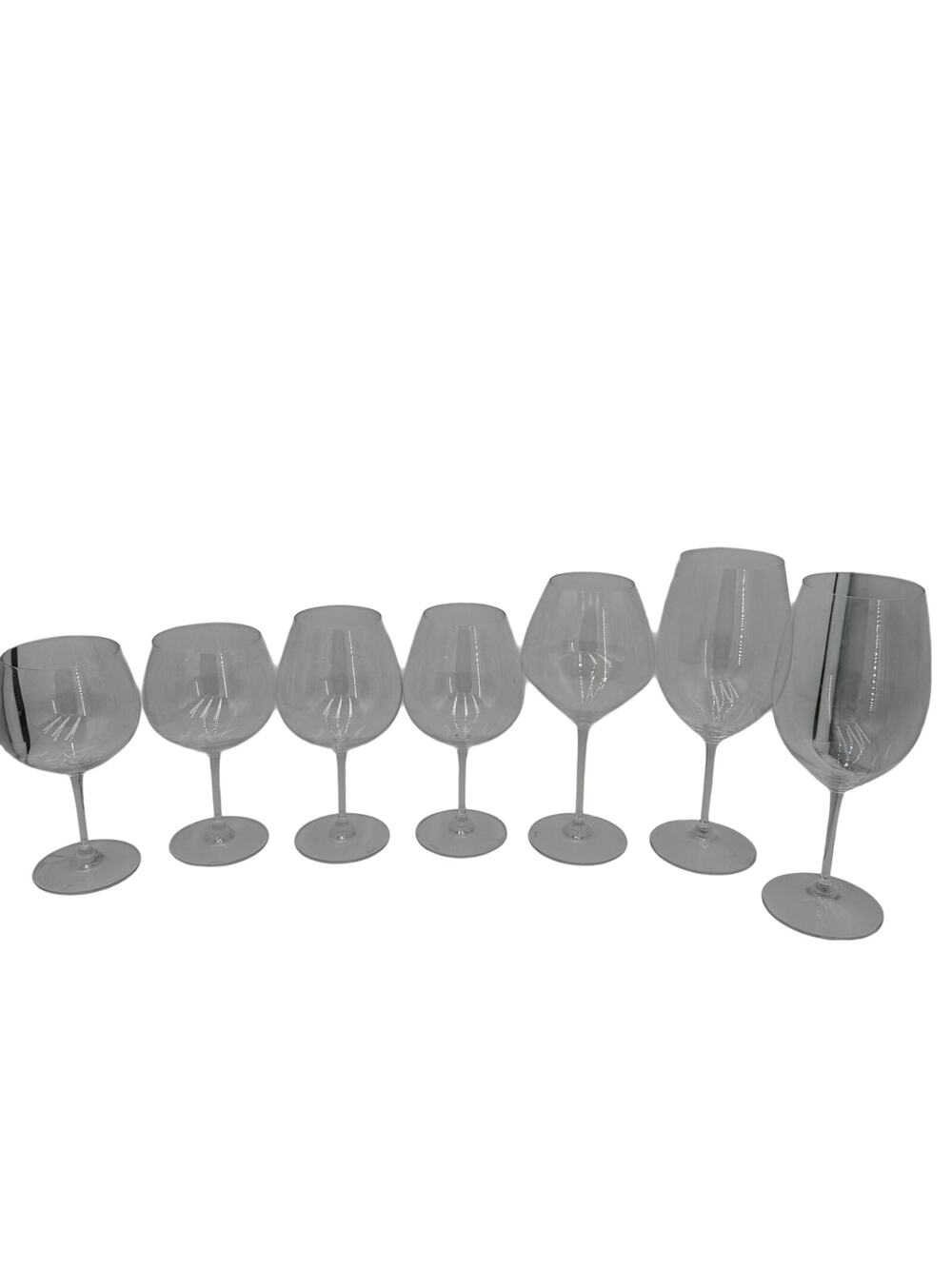 Riedel Set of 7 Crystal Wine Glasses